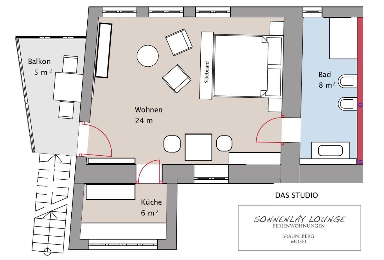 Sonnenlay Lounge - Studio & Ferienhaus Brauneberg Eksteriør bilde